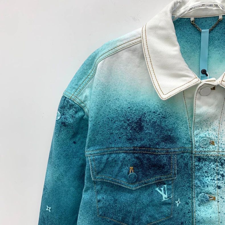 Louis Vuitton Louis Vuitton Tie-Dye Logo Denim Jacket Size US L / EU 52-54 / 3 - 3 Thumbnail