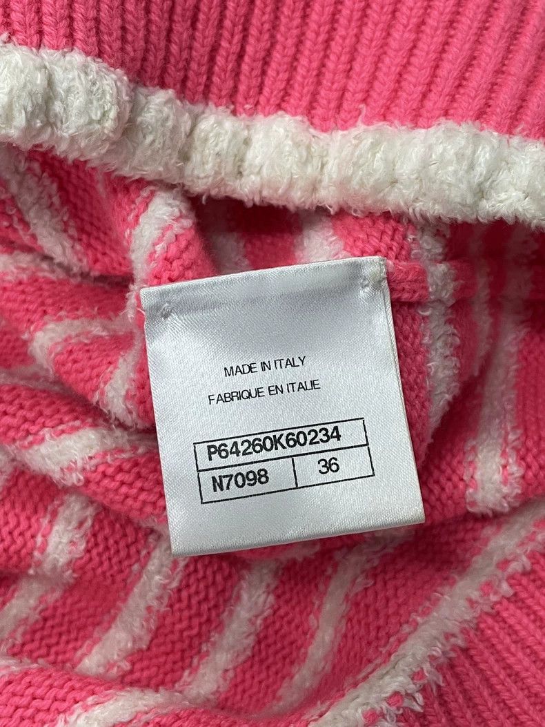 Chanel Chanel Pink Striped Short Sleeve Knit Top Size US S / EU 44-46 / 1 - 6 Thumbnail