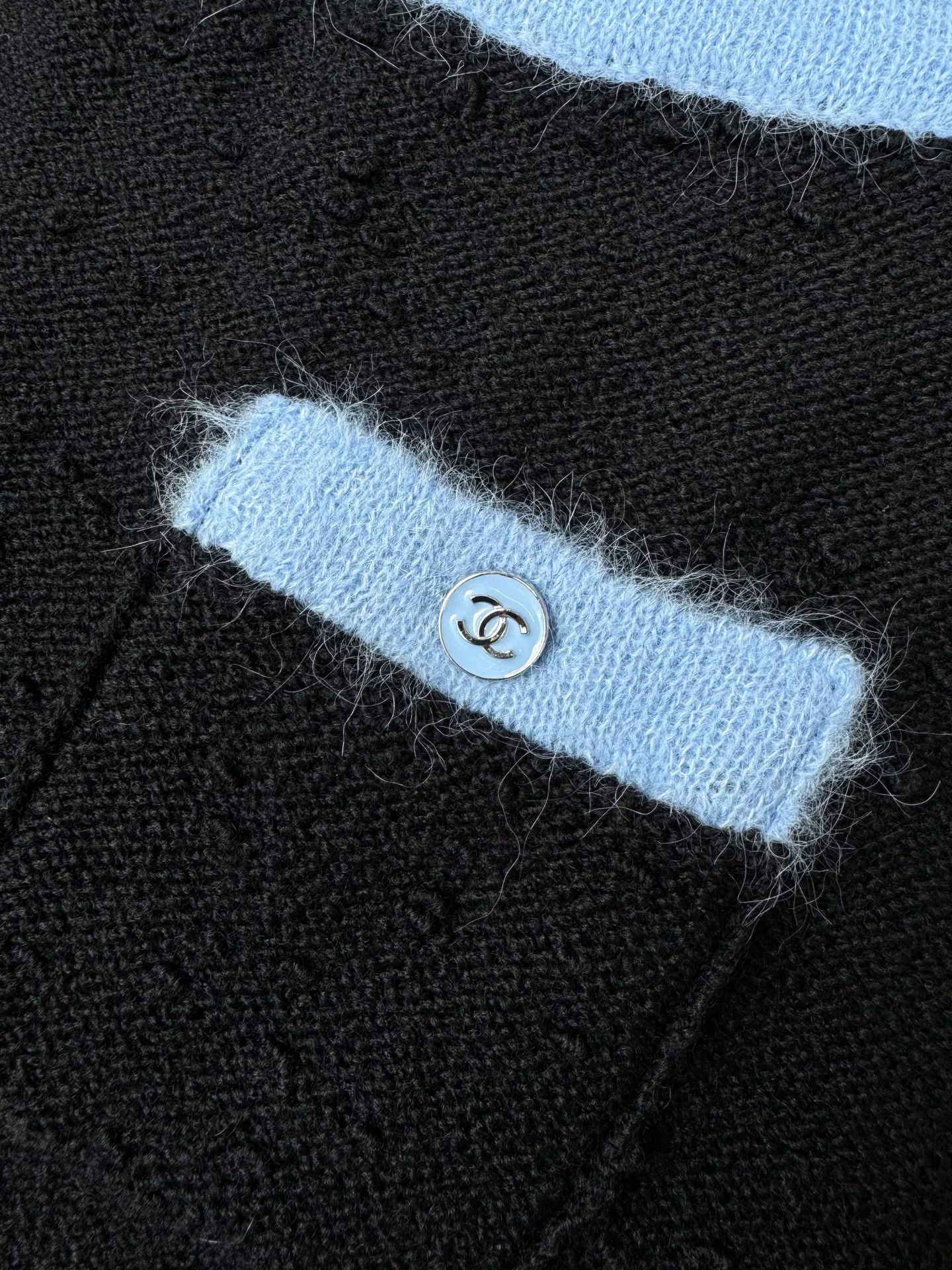 Chanel Chanel Blue Black Wool Mini Skirt Size US 36 / EU 52 - 3 Thumbnail