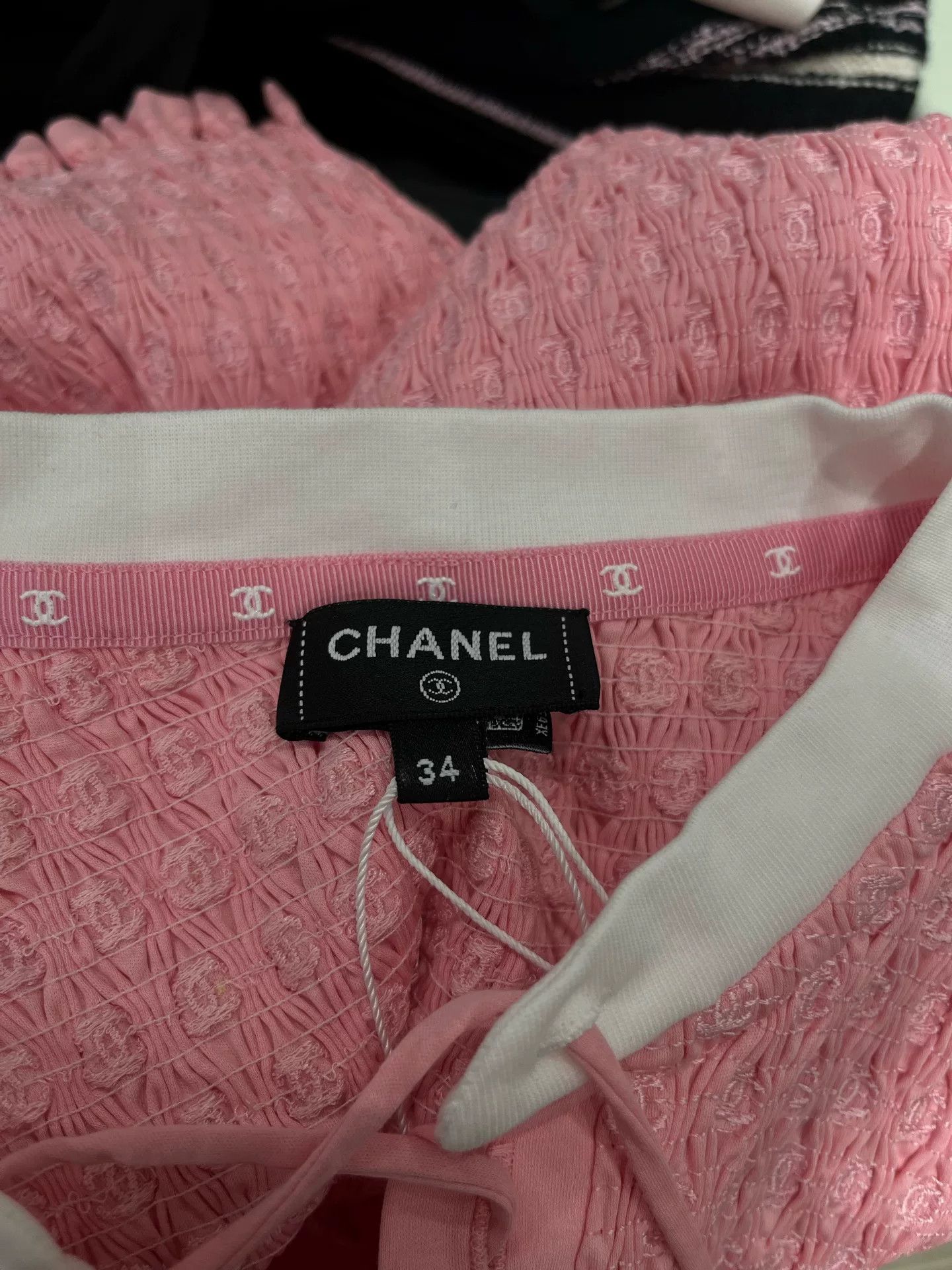 Chanel Chanel Pink Ruched Tie Short Sleeve Top Size US XS / EU 42 / 0 - 3 Thumbnail