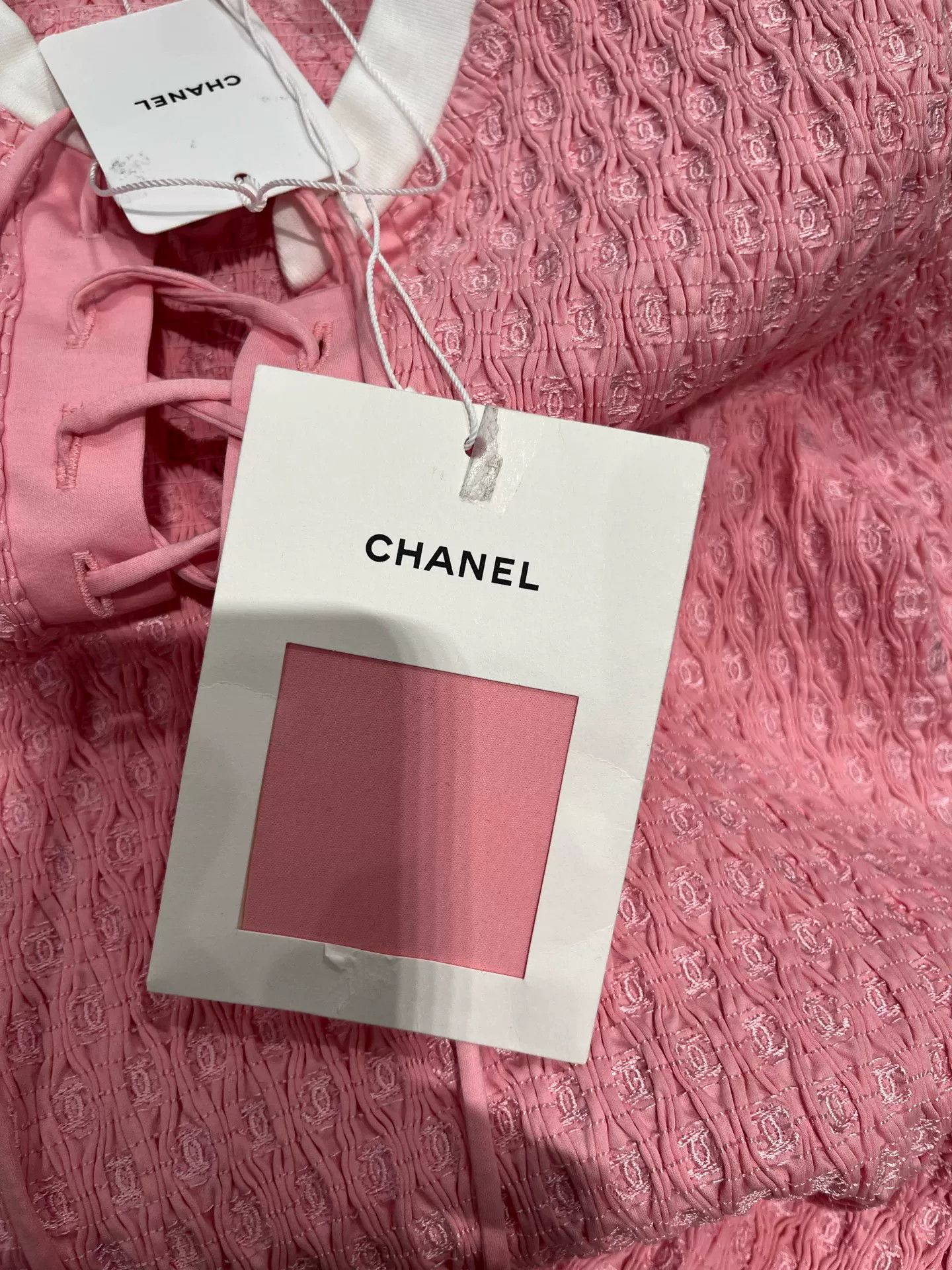 Chanel Chanel Pink Ruched Tie Short Sleeve Top Size US XS / EU 42 / 0 - 4 Thumbnail
