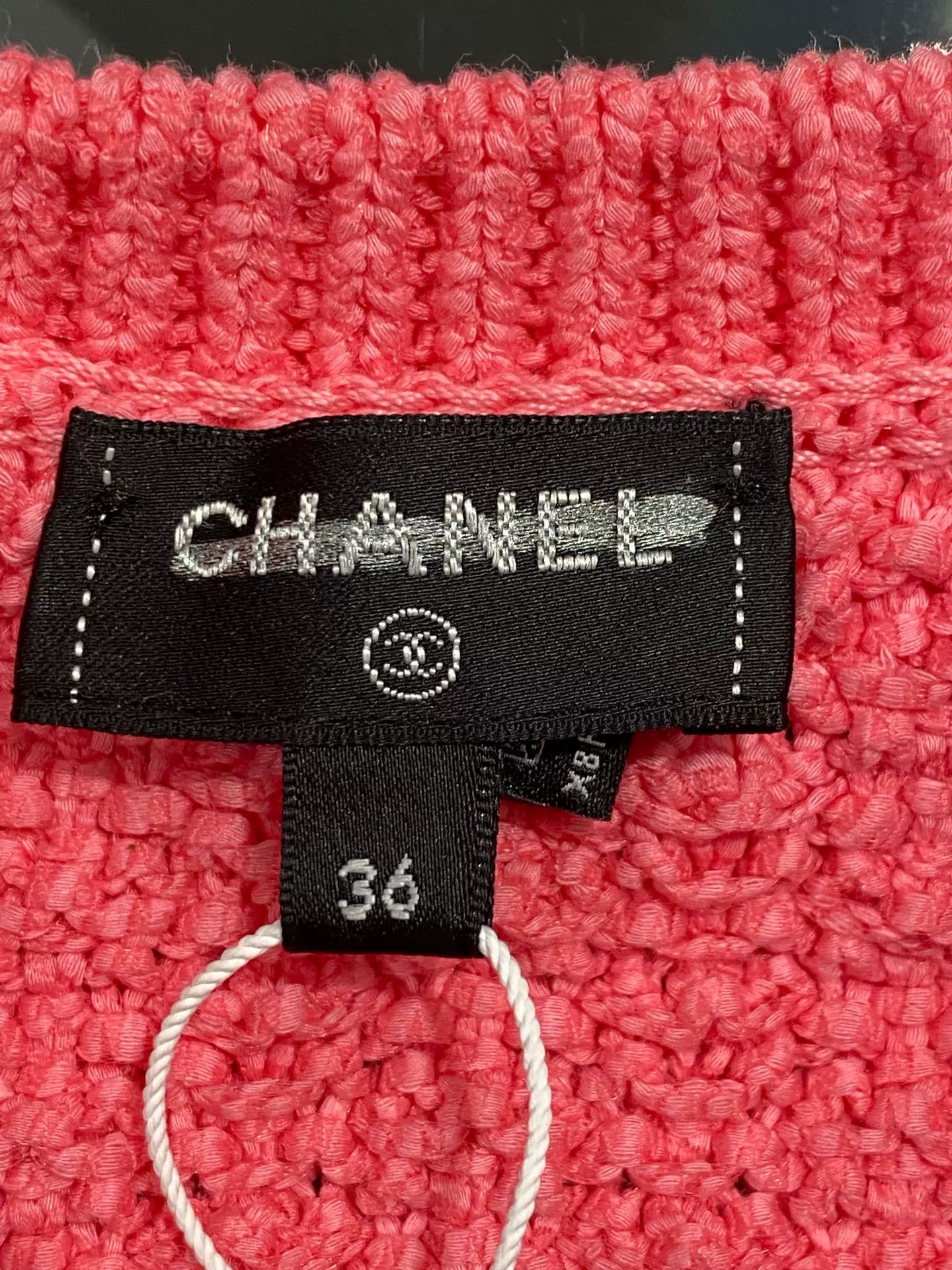 Chanel Chanel 2022 Pink Knit Cardigan FR36 Size US XS / EU 42 / 0 - 3 Thumbnail