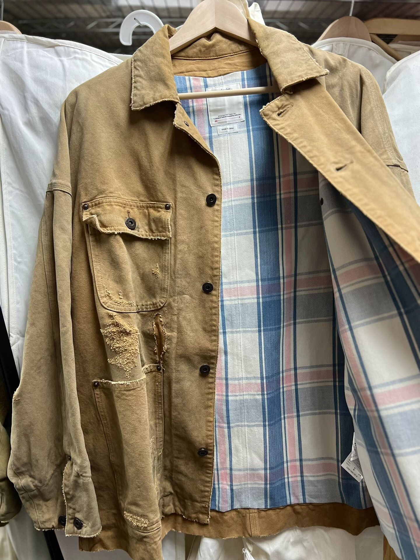 visvim macray coverall in light brown