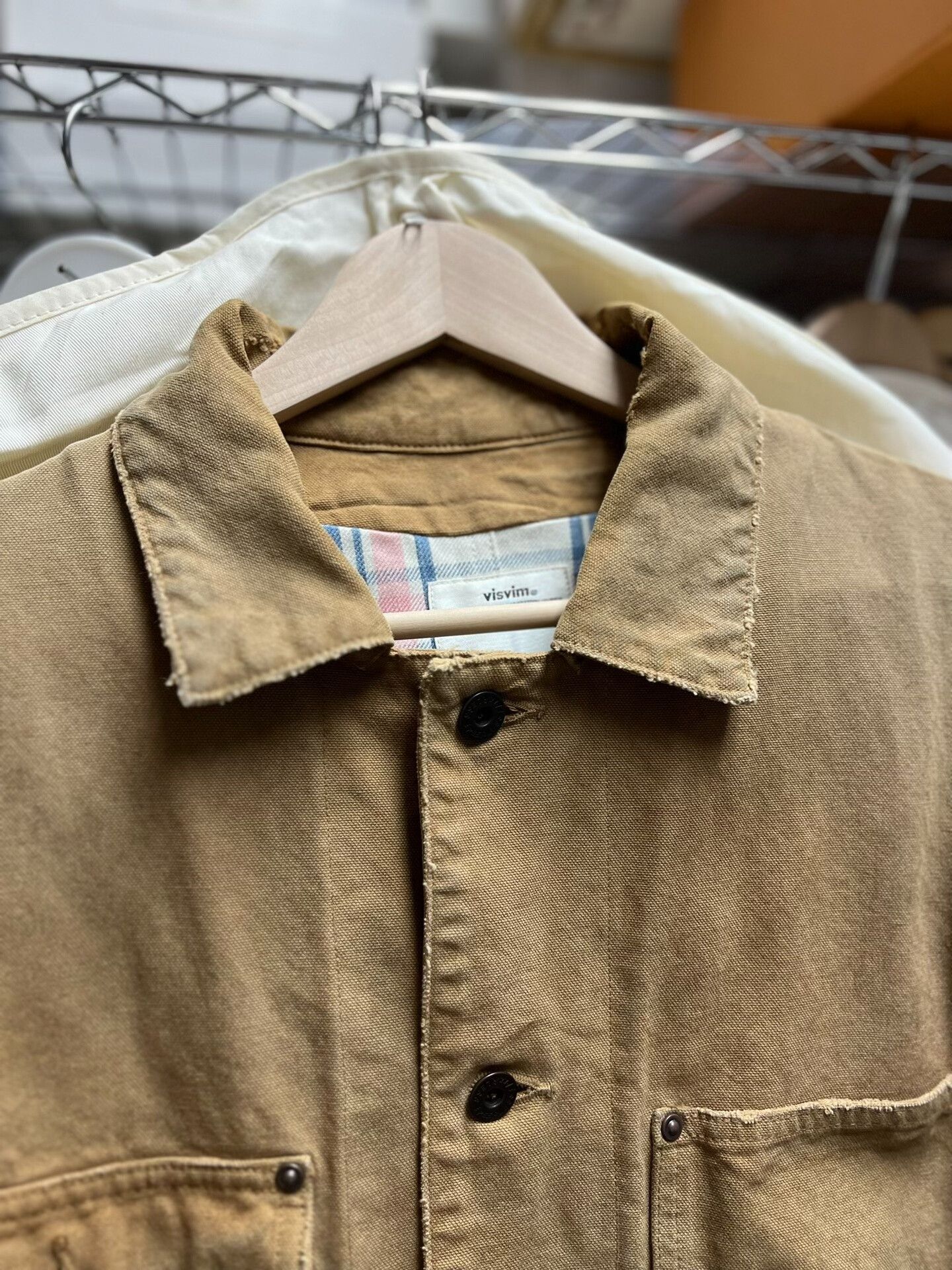 visvim macray coverall in light brown