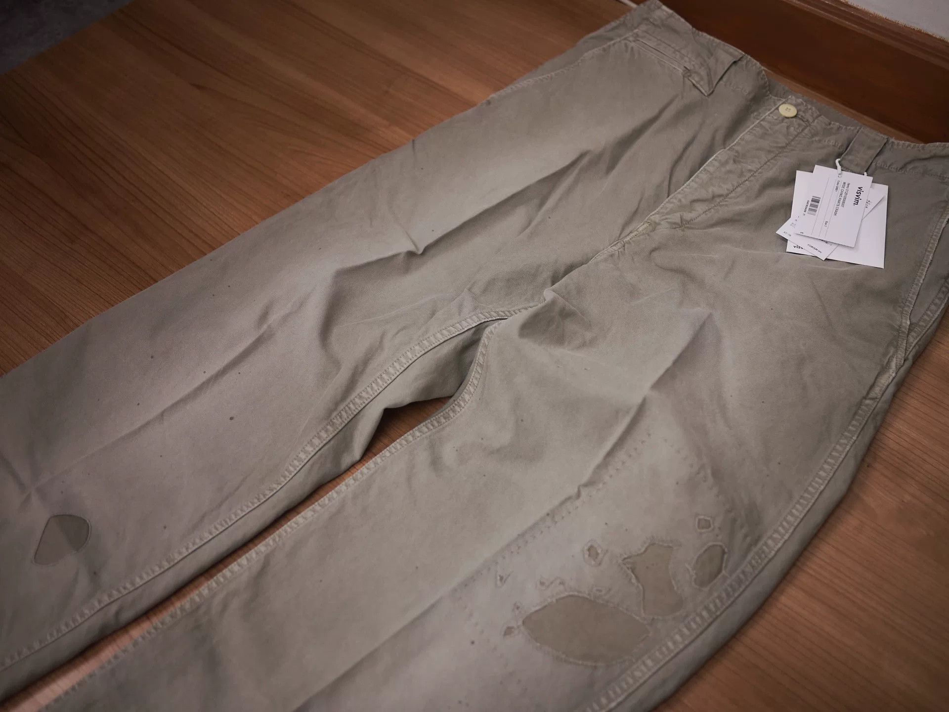 Visvim visvim wide chino pants in grey Size US 31 - 4 Thumbnail