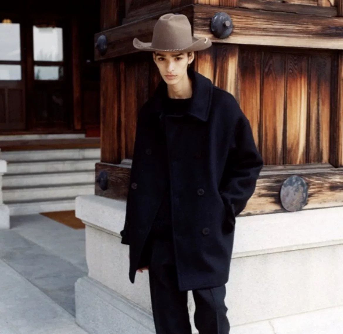 Visvim visvim lieutenant long p.coat in black Size US M / EU 48-50 / 2 - 2 Thumbnail