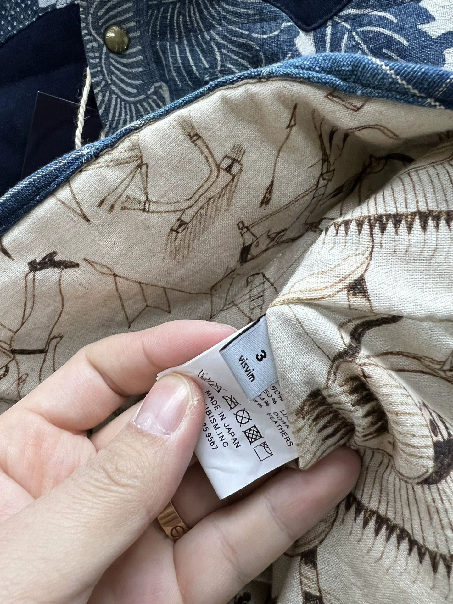 Visvim visvim indigo patterned kerchief down shirt Size US M / EU 48-50 / 2 - 4 Thumbnail