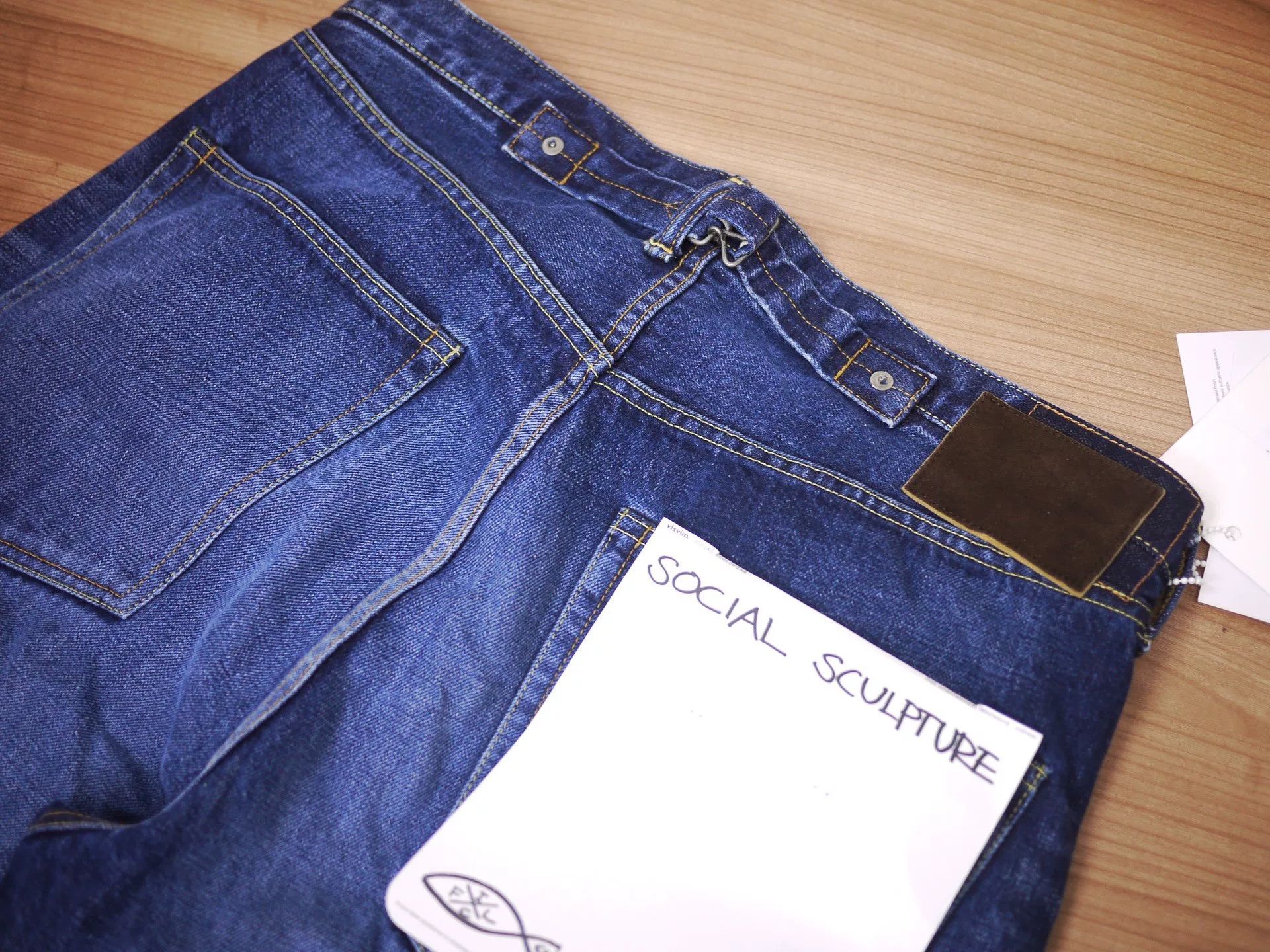 visvim social sculpture wide denim pants