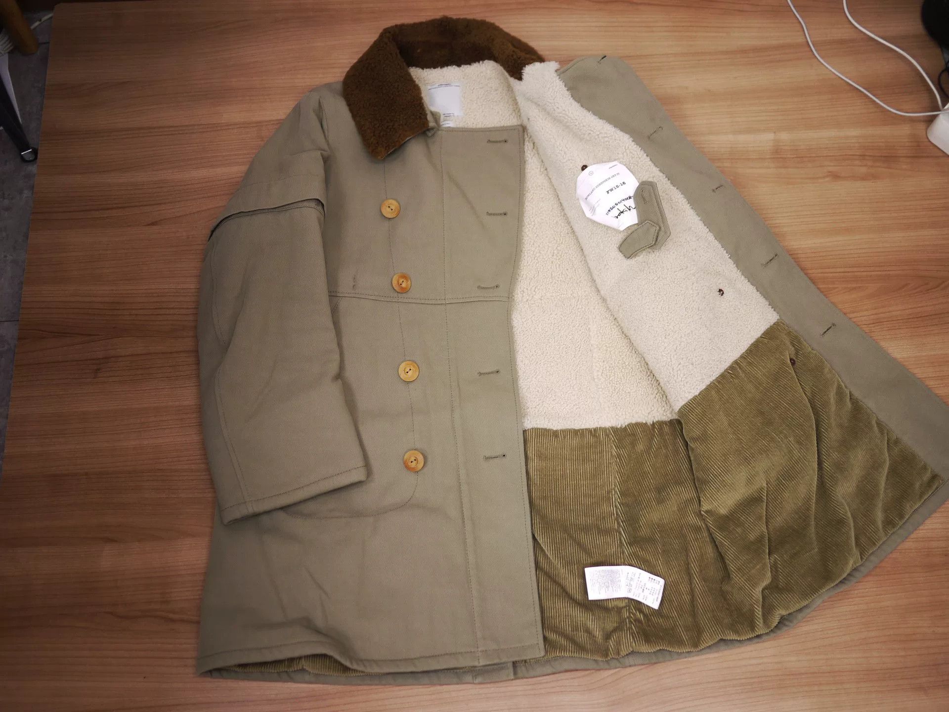 Visvim visvim howland sheepskin jacket in khaki Size US S / EU 44-46 / 1 - 4 Thumbnail