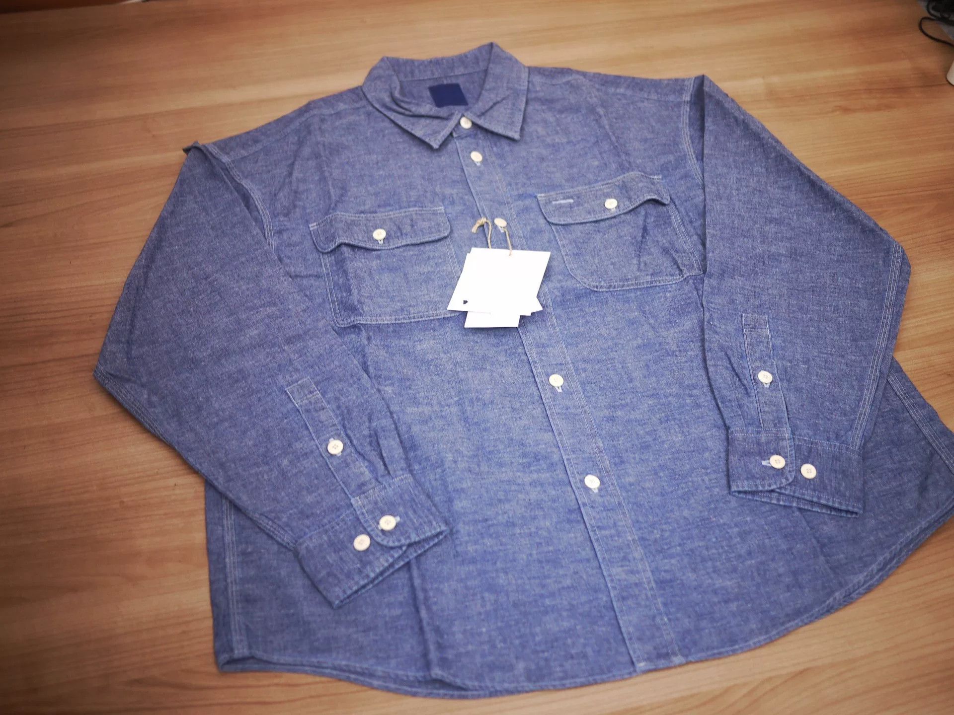 Visvim indigo visvim langer chambray shirt Size US L / EU 52-54 / 3 - 2 Thumbnail