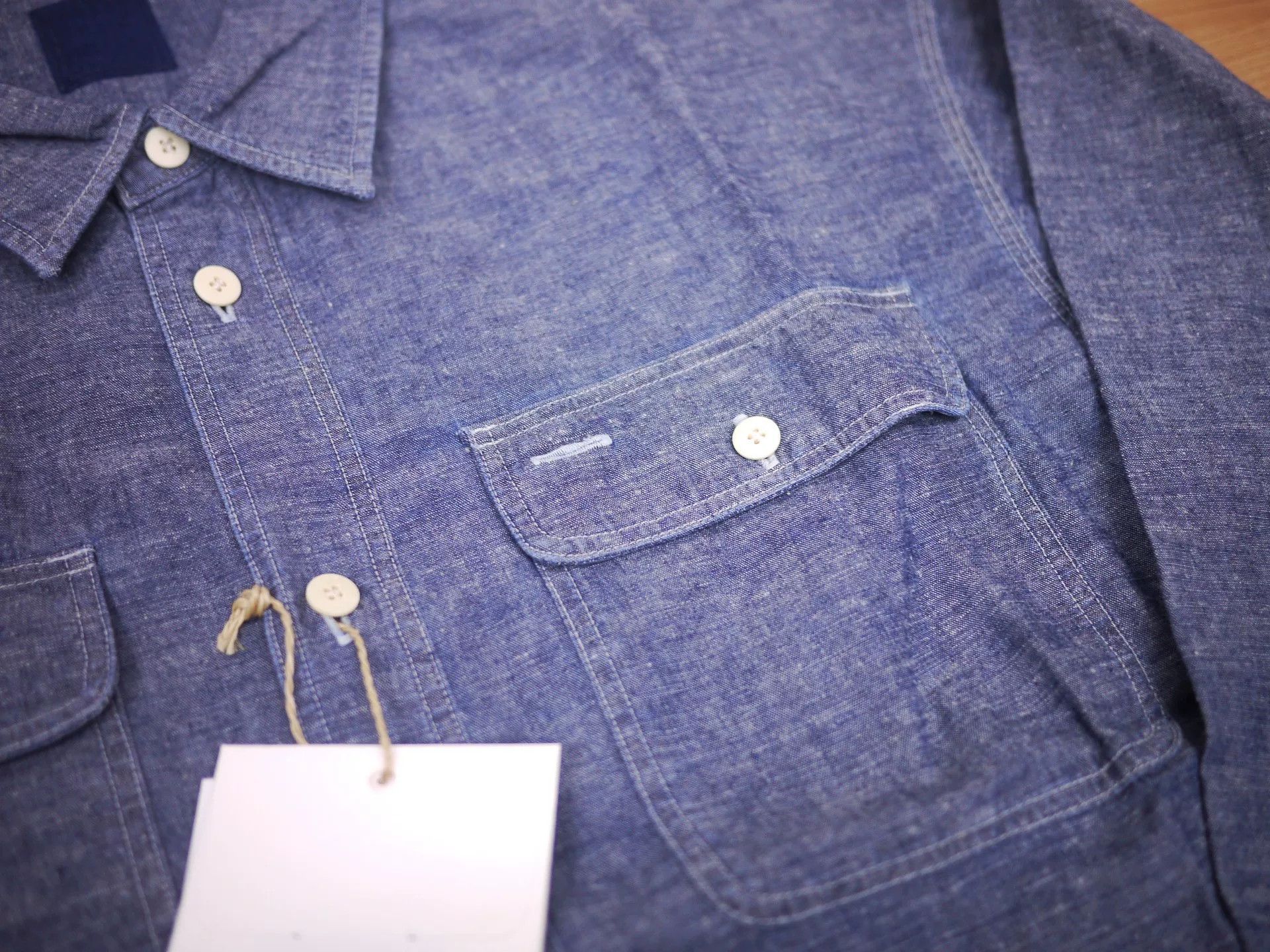 Visvim indigo visvim langer chambray shirt Size US L / EU 52-54 / 3 - 4 Thumbnail