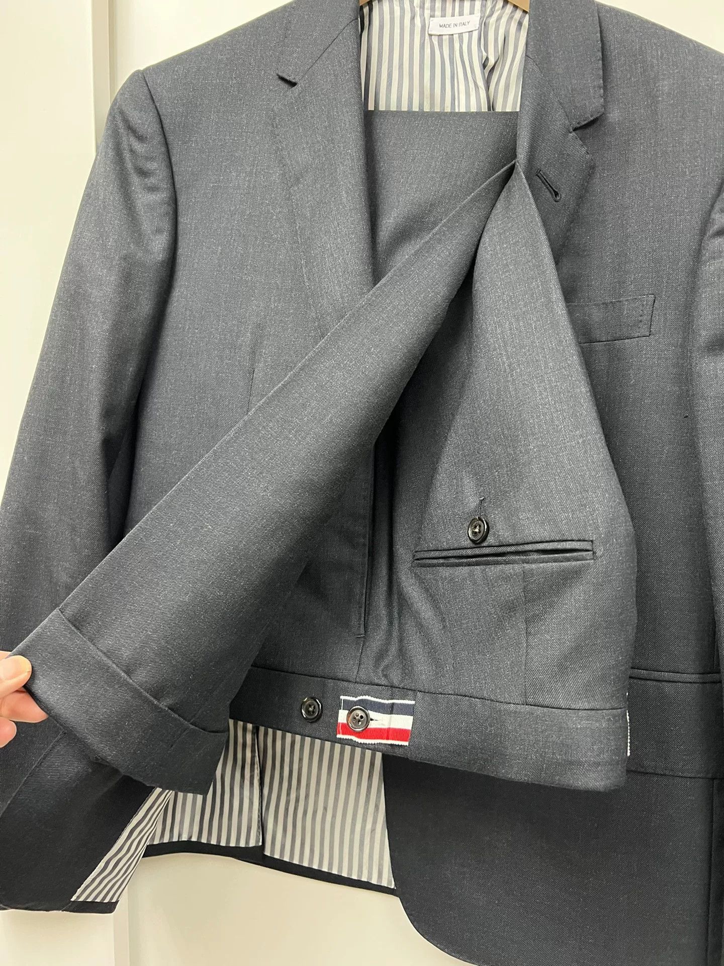 Thom Browne thom browne charcoal blazer and pants set Size US XXS / EU 40 - 4 Thumbnail