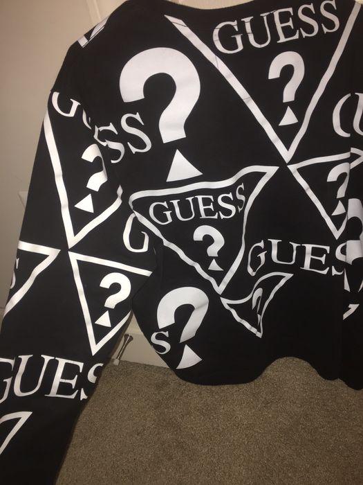 Guess repeat clearance logo crewneck