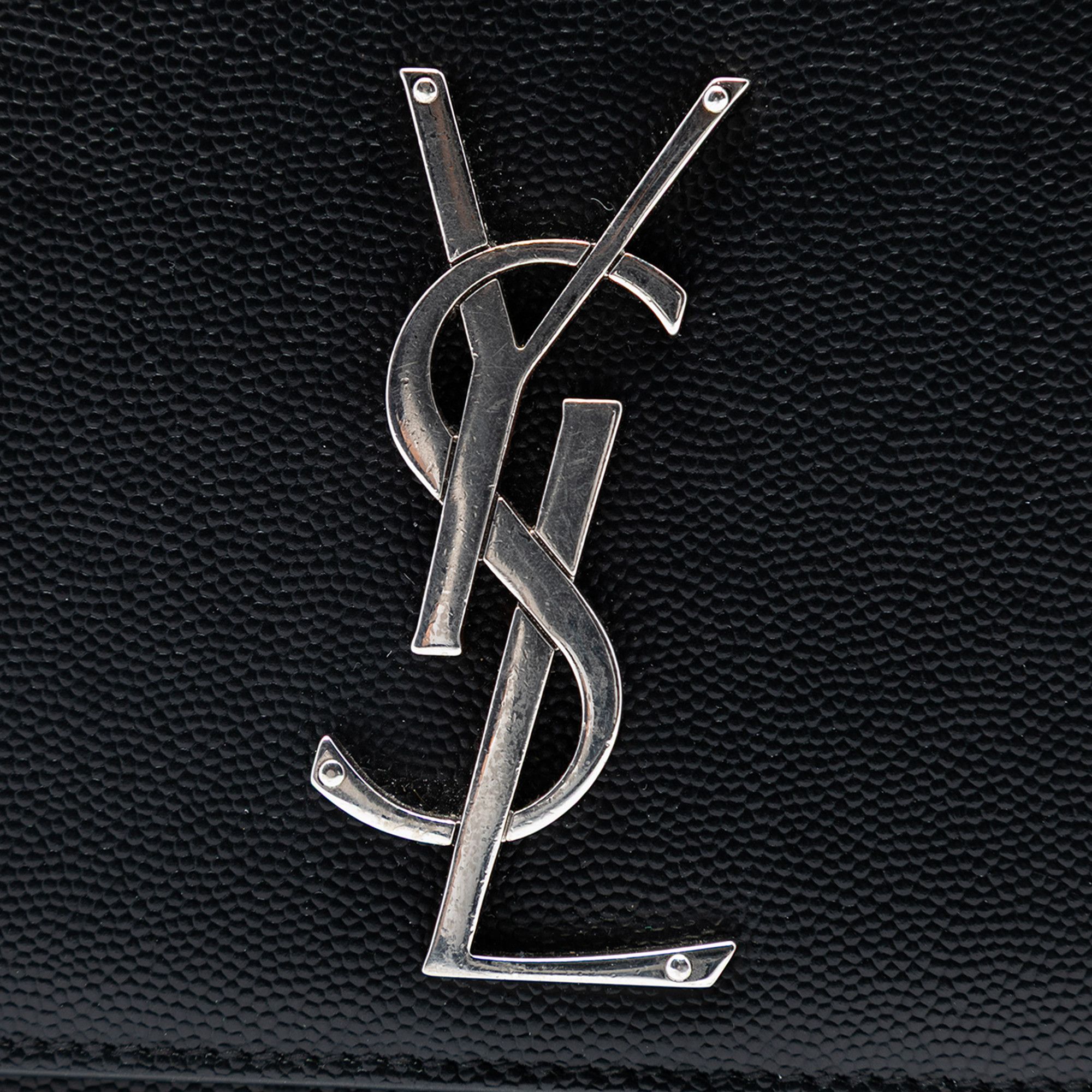 Yves Saint Laurent Yves Saint Laurent Medium Grain De Poudre Leather Monogram Kate Crossbody Size ONE SIZE - 5 Thumbnail