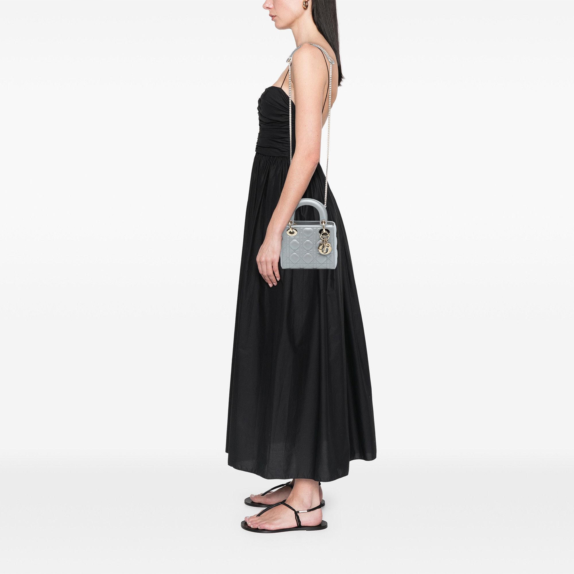 Dior Dior Mini Lambskin Cannage Lady Dior Size ONE SIZE - 7 Thumbnail