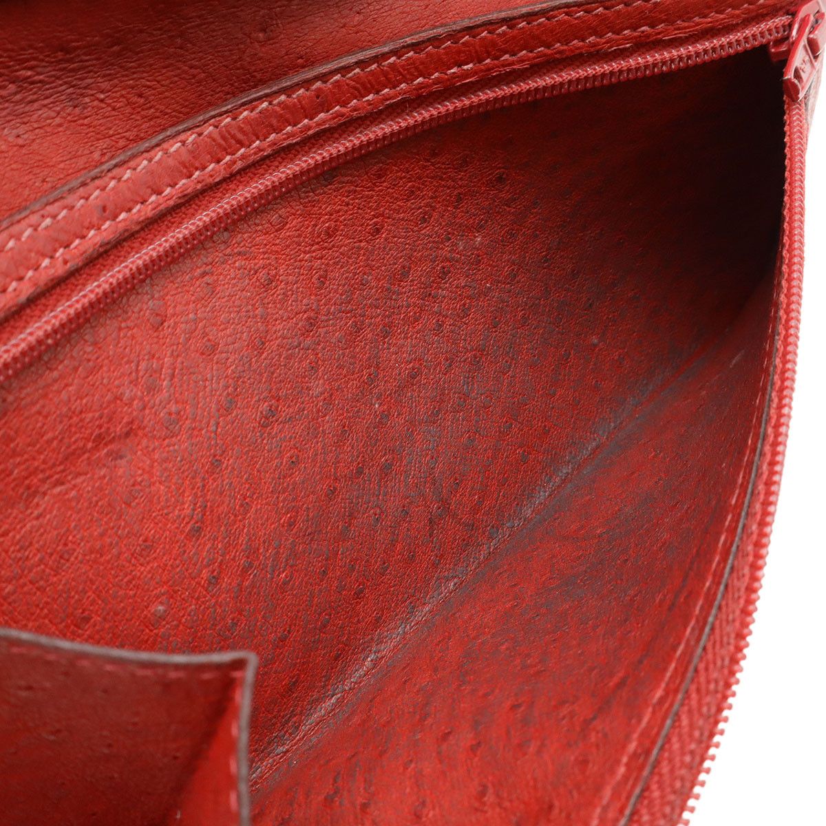 Hermes Hermes Hermès Béarn Ostrich Long Wallet Leather Long Wallet Stamp D (2000) DUTY FREE for USA Size ONE SIZE - 9 Thumbnail