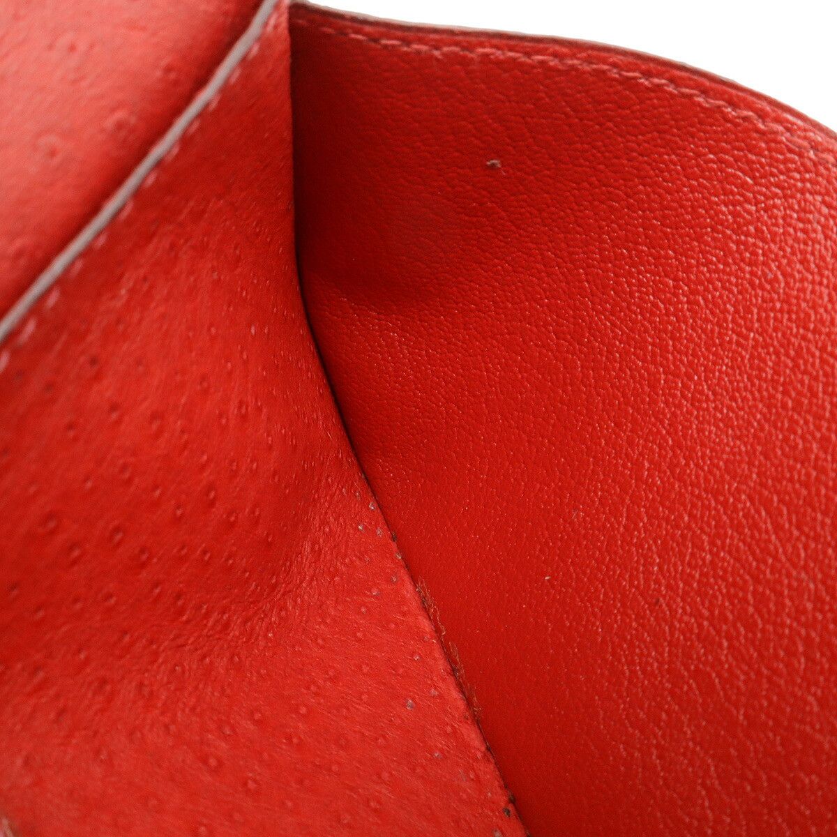 Hermes Hermes Hermès Béarn Ostrich Long Wallet Leather Long Wallet Stamp D (2000) DUTY FREE for USA Size ONE SIZE - 6 Thumbnail