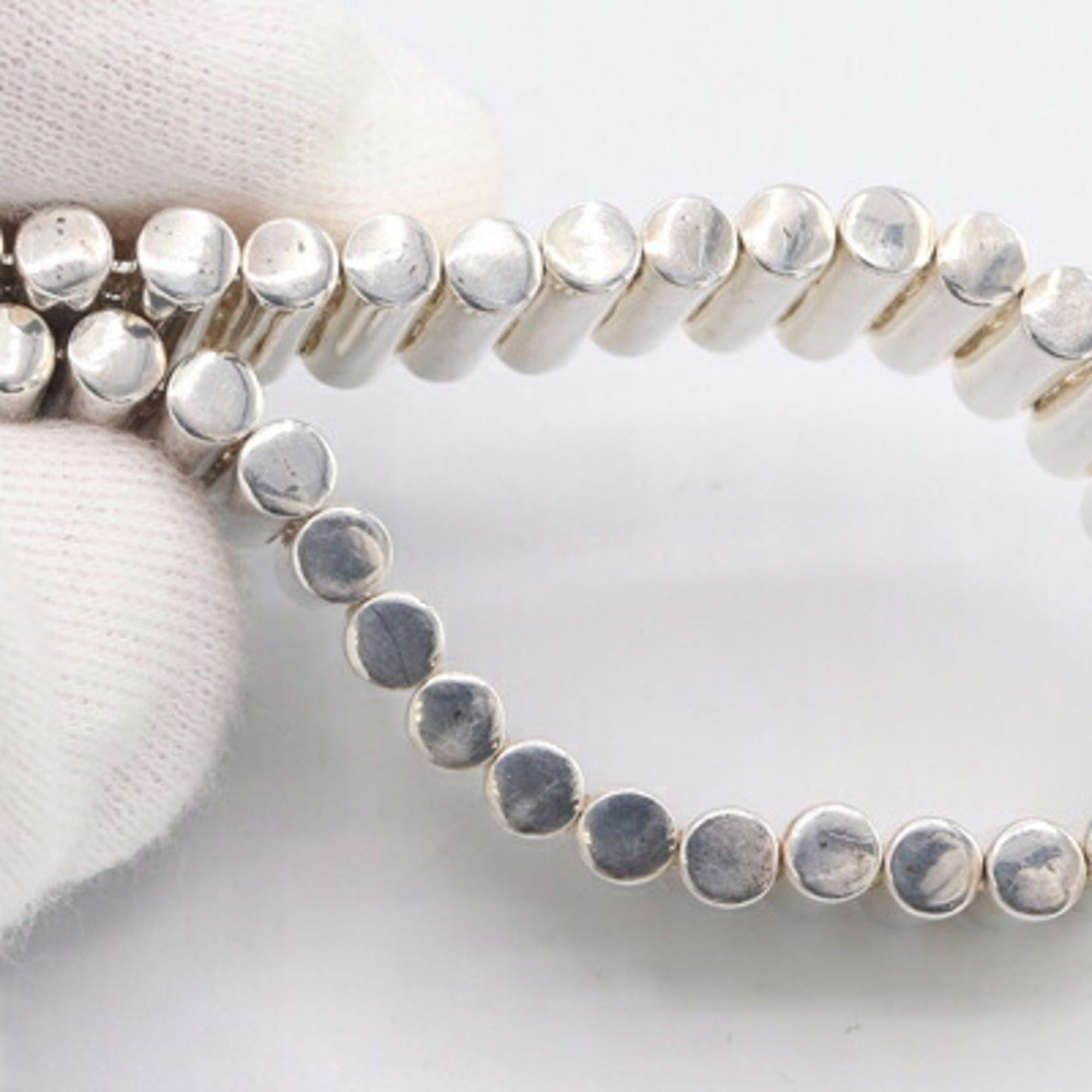Bottega Veneta Bottega Veneta Bracelet 763230 SV Sterling Silver 925 Small Bangle with Dalmatian Stones for Men and Women Size ONE SIZE - 8 Thumbnail