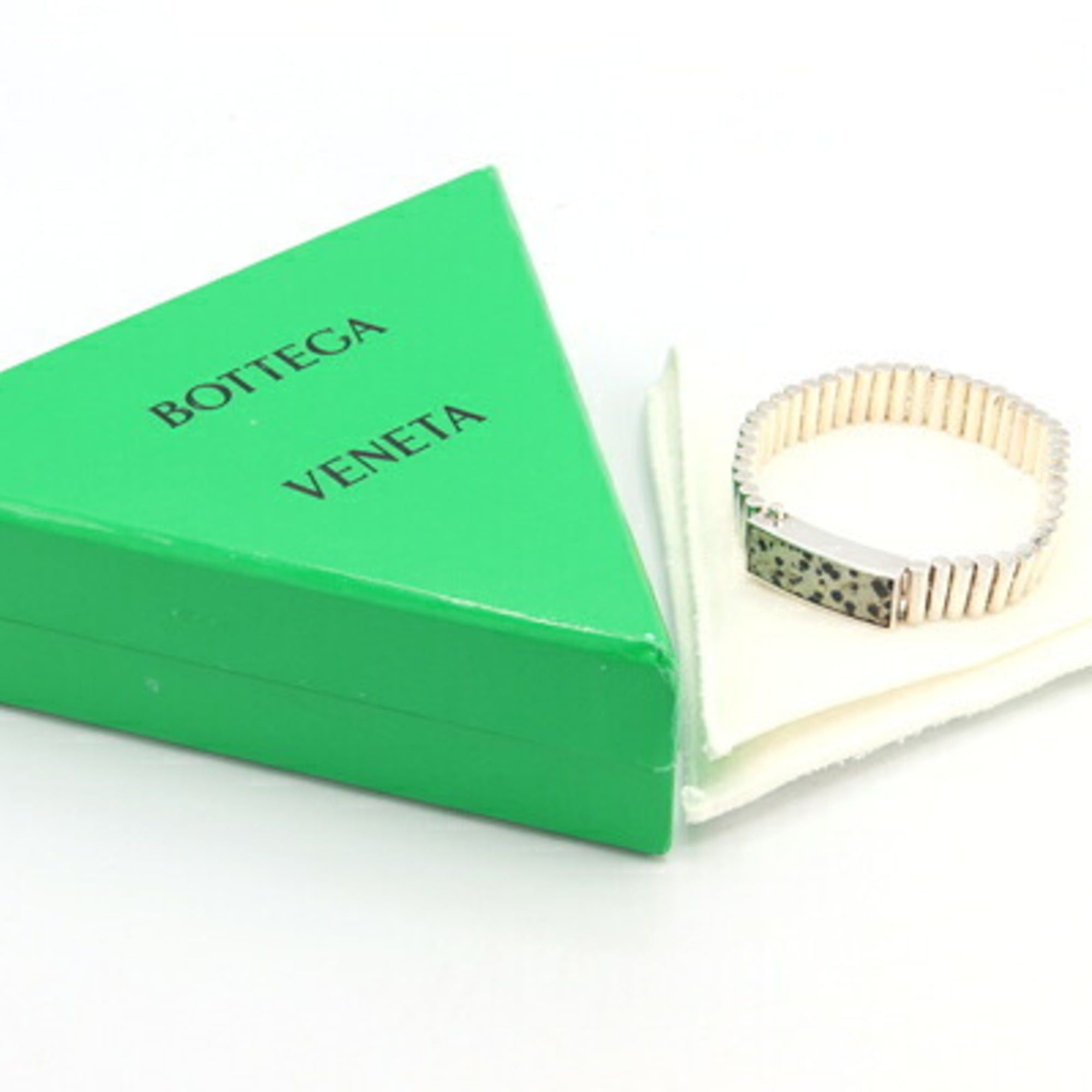 Bottega Veneta Bottega Veneta Bracelet 763230 SV Sterling Silver 925 Small Bangle with Dalmatian Stones for Men and Women Size ONE SIZE - 9 Thumbnail