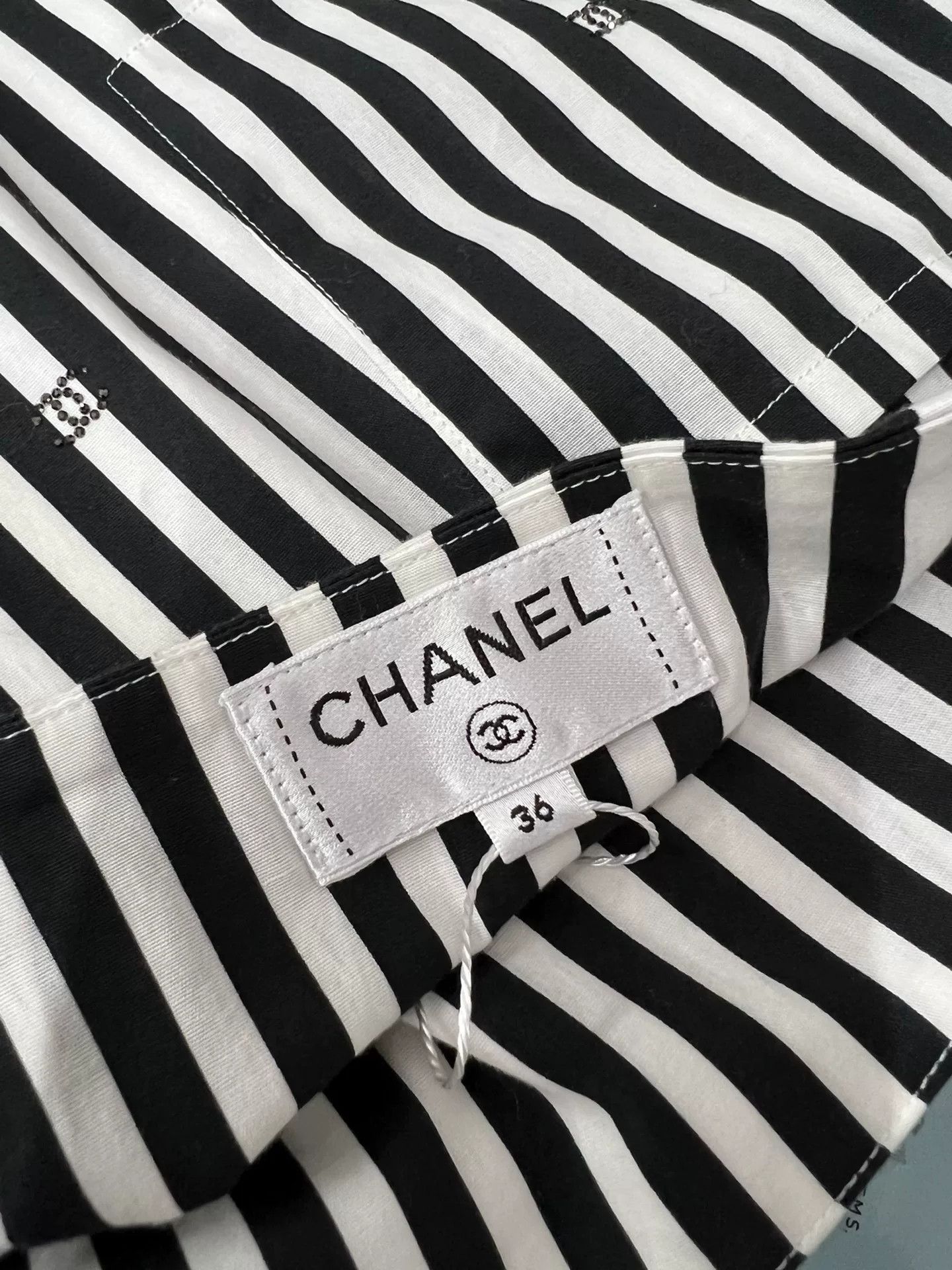 Chanel Chanel 24M Stripe CC Crystal Skirt Size US 36 / EU 52 - 3 Thumbnail