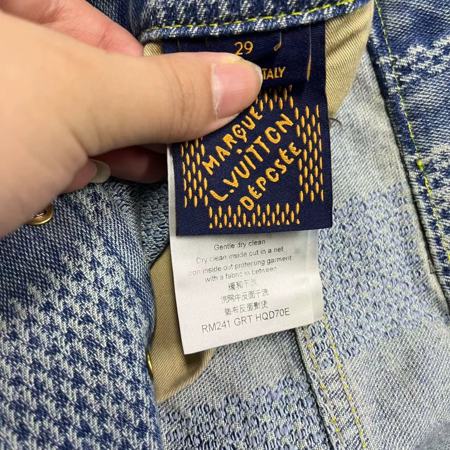 Louis Vuitton Louis Vuitton Blue Plaid Straight Jeans Size US 29 - 3 Thumbnail