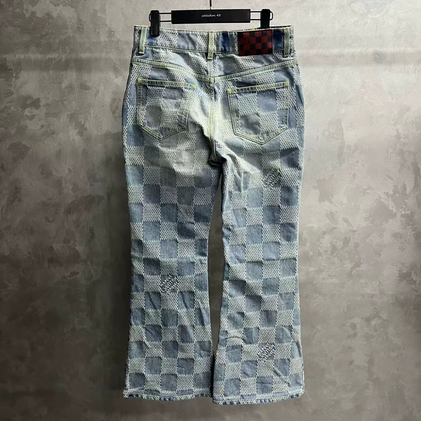 Louis Vuitton Louis Vuitton Blue Plaid Straight Jeans Size US 29 - 6 Thumbnail