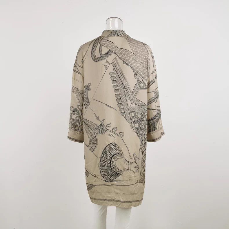 Hermes Hermès Silk Dress with Chain Pattern Size 36 - 2 Thumbnail