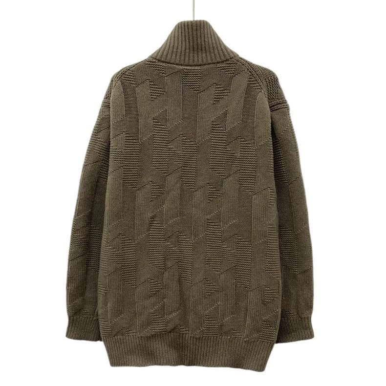 Hermes Hermes Wool Textured Zip Knit Jacket Size US XXS / EU 40 - 2 Thumbnail