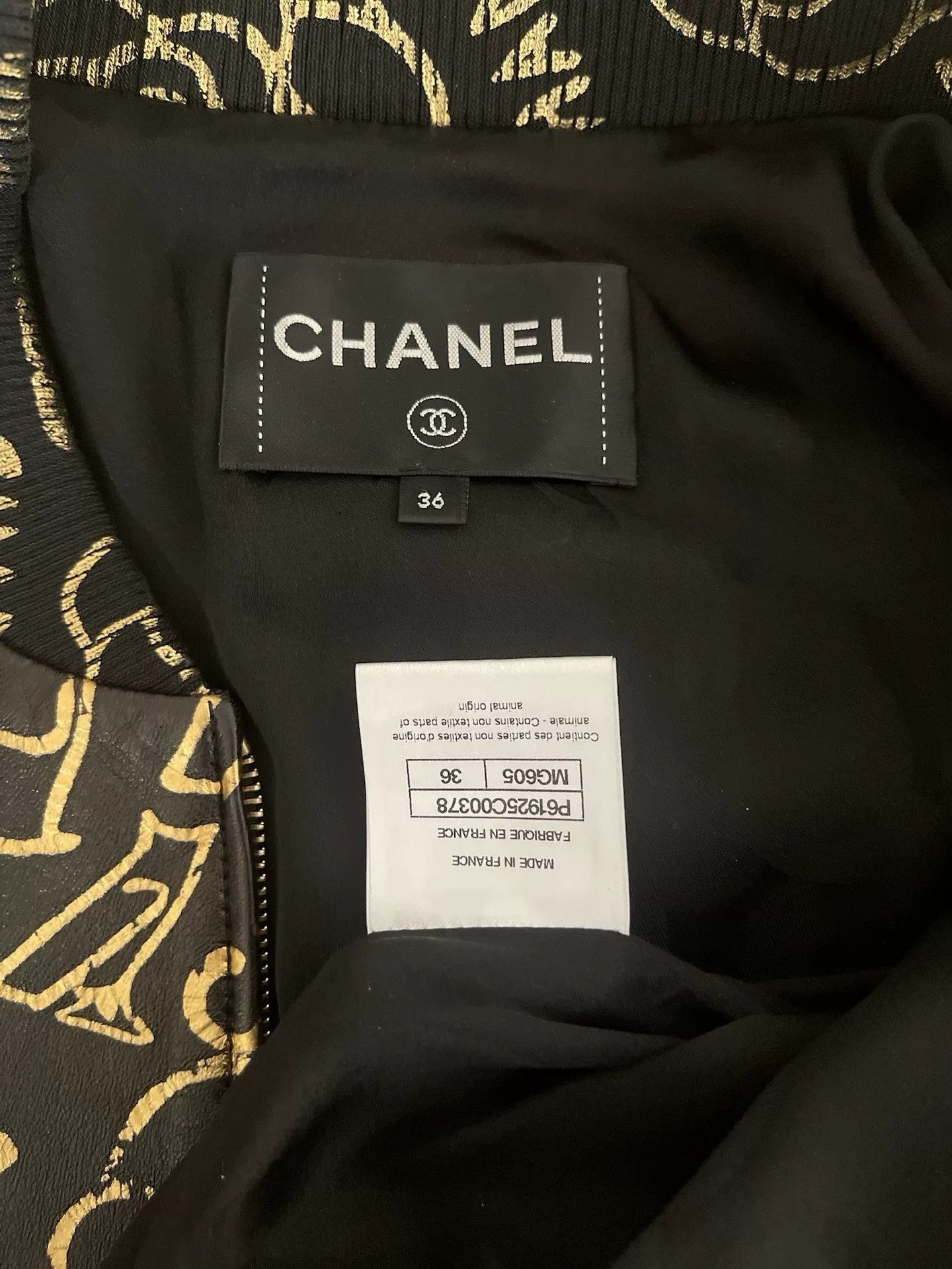 Chanel Chanel Egypt Graffiti Leather Jacket Size US M / EU 48-50 / 2 - 3 Thumbnail