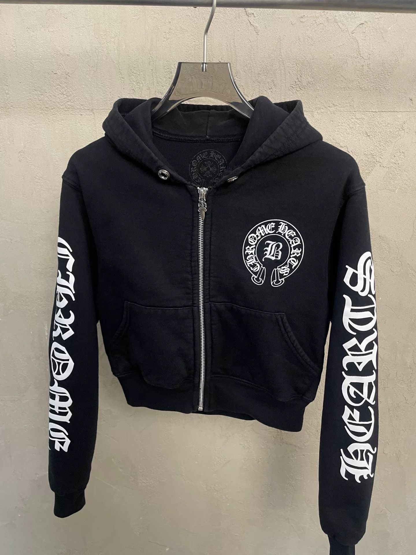 Chrome Hearts Chrome Hearts Bella Collaborative Black Cropped Hoodie Size US XS / EU 42 / 0 - 5 Thumbnail