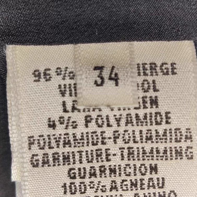 Hermes Hermes Black V-Neck Wool Dress Size 34 Size 34 - 5 Thumbnail