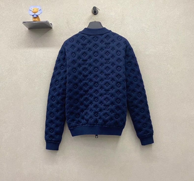 Louis Vuitton Louis Vuitton Blue Embossed Logo Jacket Size US XS / EU 42 / 0 - 2 Thumbnail