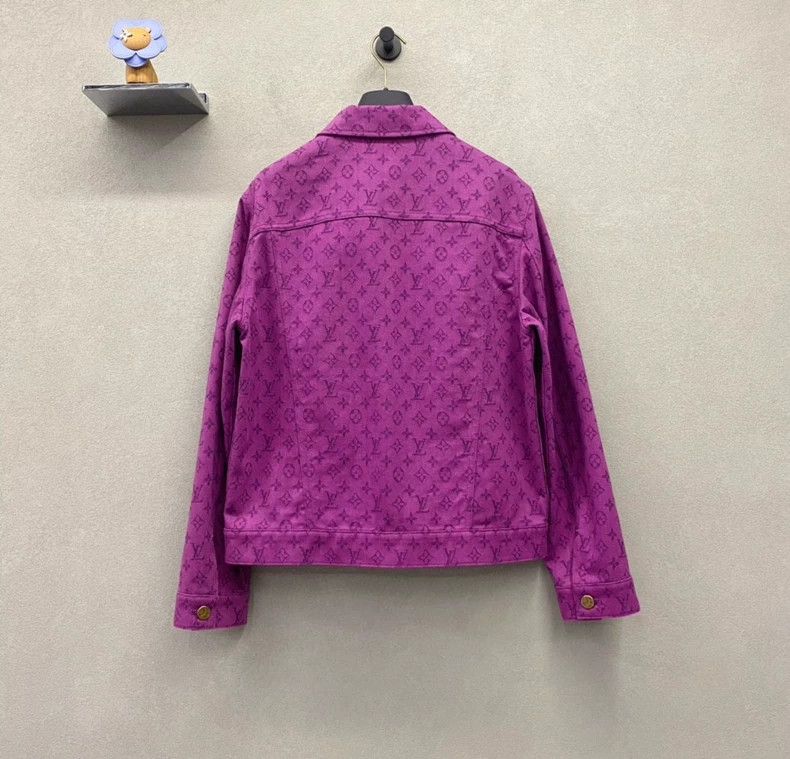 Louis Vuitton Louis Vuitton Purple Logo Denim Jacket Size US M / EU 48-50 / 2 - 3 Thumbnail