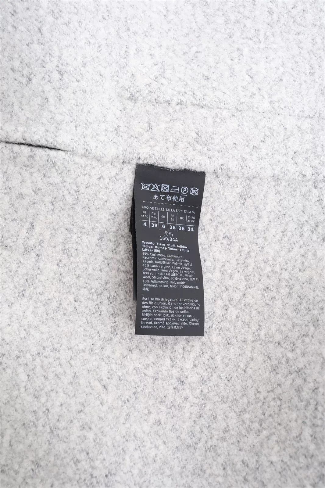 Max Mara MaxMara Atelier Grey Cashmere Coat Size US XXS / EU 40 - 3 Thumbnail