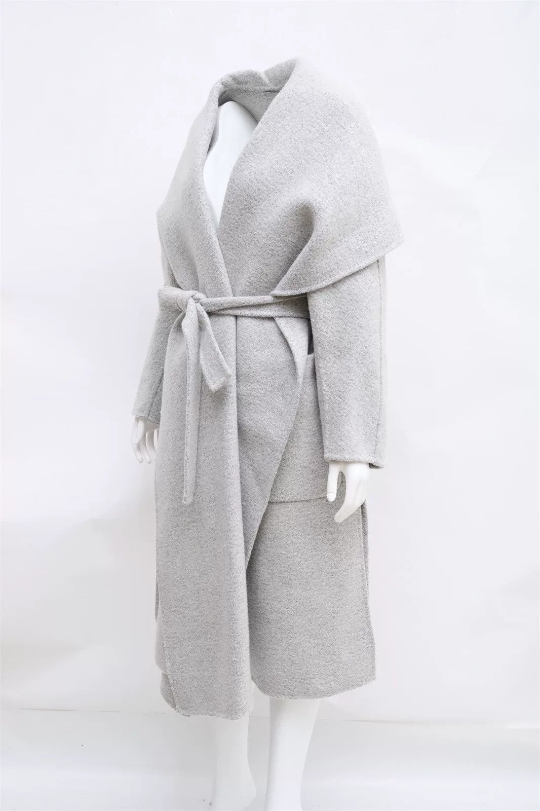 Max Mara MaxMara Atelier Grey Cashmere Coat Size US XXS / EU 40 - 7 Thumbnail
