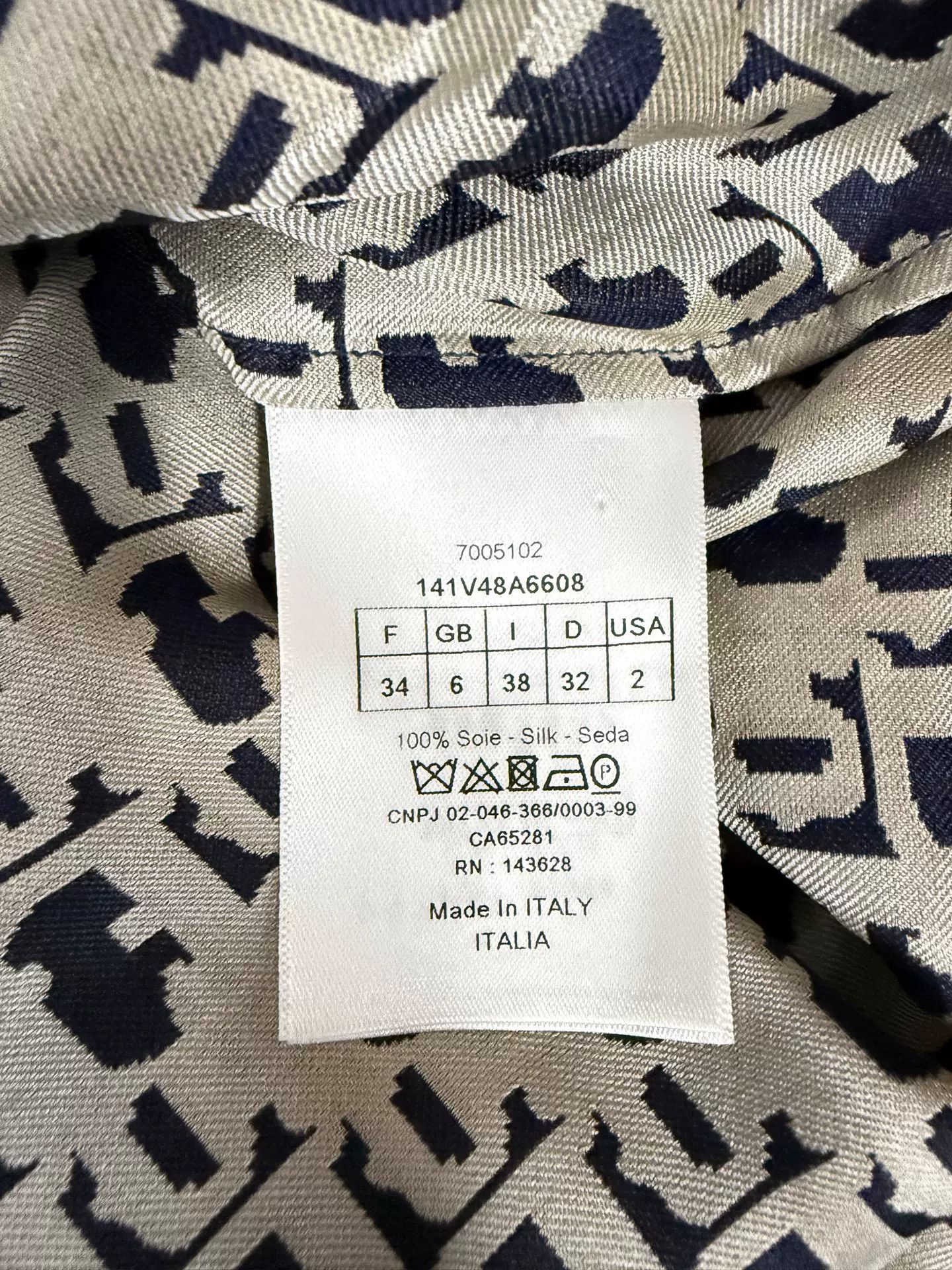 Dior full print casual jacket by dior Size US XS / EU 42 / 0 - 8 Thumbnail