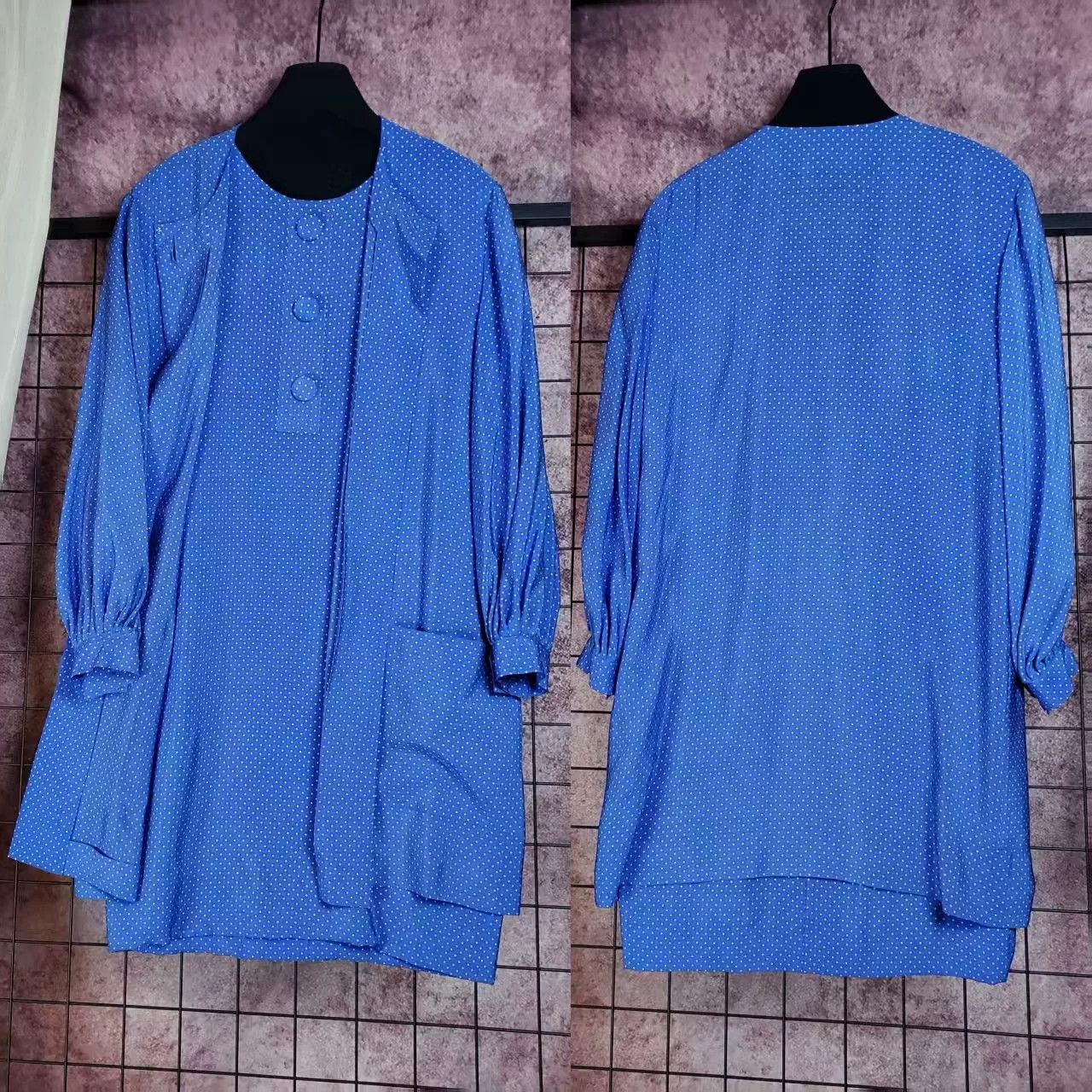 Dior Dior Vintage Polka Dot Silk Set Size S / US 4 / IT 40 - 2 Thumbnail
