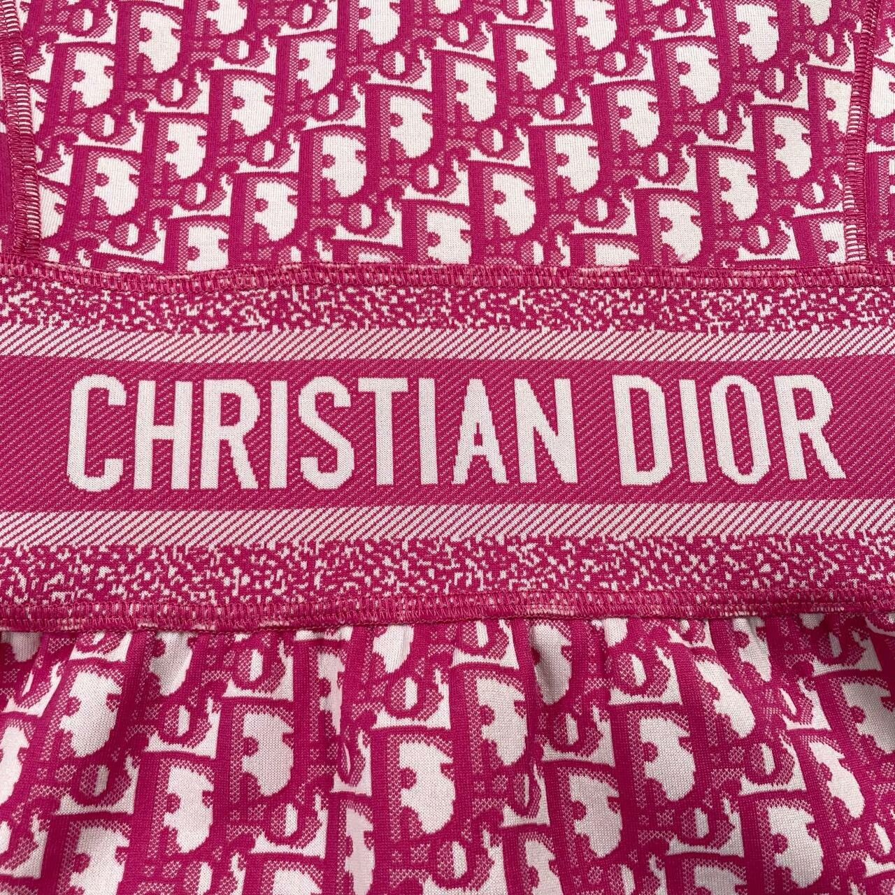 Dior dior pink logo half-zip high-waist dress Size US 34 / EU 50 - 4 Thumbnail