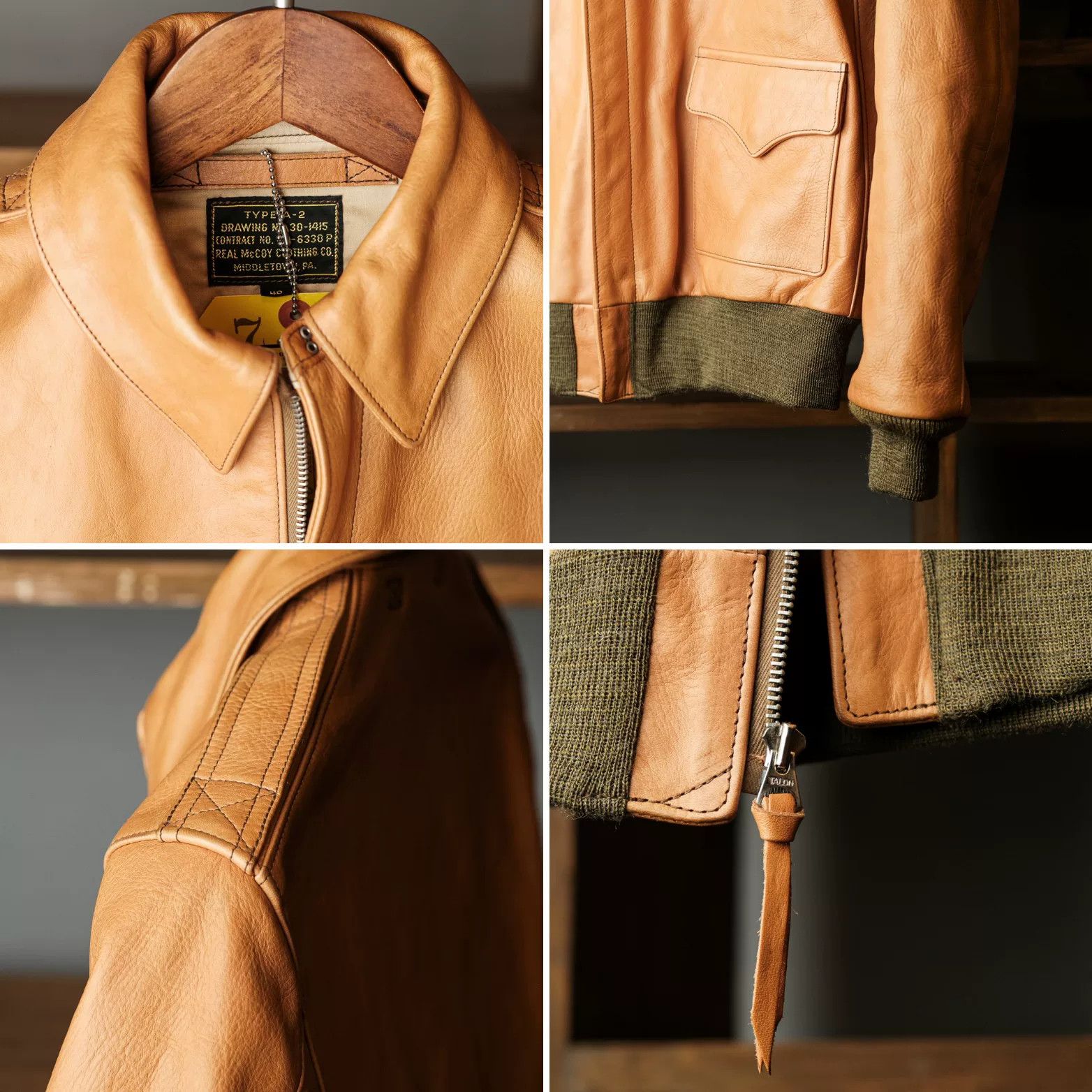 The Real McCoy's real mccoy a2 leather jacket in sunset yellow Size US M / EU 48-50 / 2 - 9 Thumbnail
