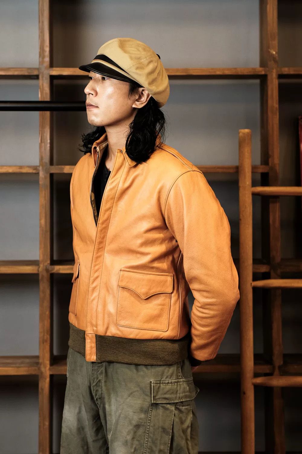 The Real McCoy's real mccoy a2 leather jacket in sunset yellow Size US M / EU 48-50 / 2 - 2 Thumbnail