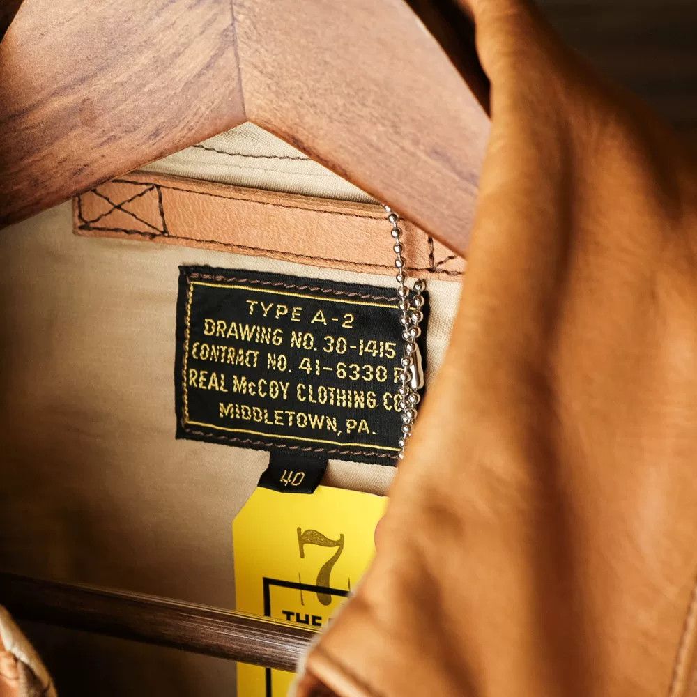 The Real McCoy's real mccoy a2 leather jacket in sunset yellow Size US M / EU 48-50 / 2 - 7 Thumbnail