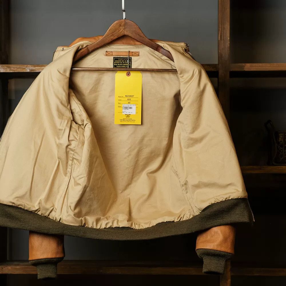 The Real McCoy's real mccoy a2 leather jacket in sunset yellow Size US M / EU 48-50 / 2 - 6 Thumbnail