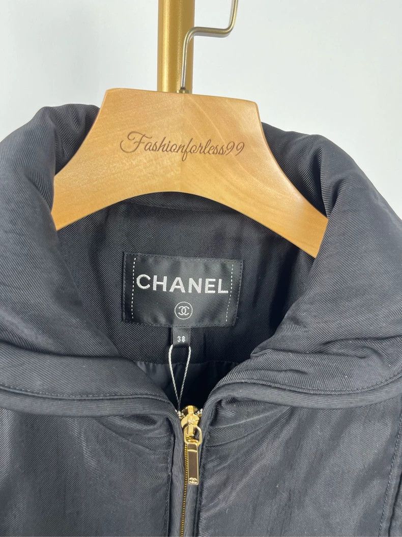 Chanel Chanel Black Crystal Logo Long Sleeve Jacket Size XS / US 0-2 / IT 36-38 - 4 Thumbnail