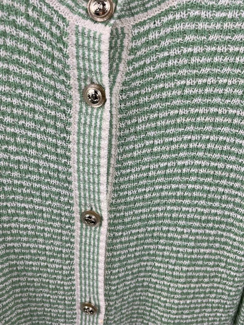 Chanel Chanel Green Single-Breasted Knit Dress Size US M / EU 48-50 / 2 - 3 Thumbnail