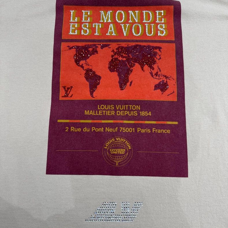 Louis Vuitton Louis Vuitton Crystal Map Short Sleeve T-shirt Size US L / EU 52-54 / 3 - 4 Thumbnail