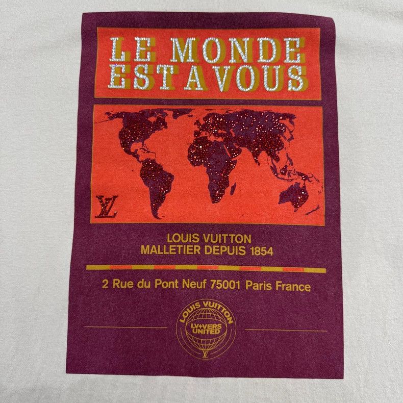Louis Vuitton Louis Vuitton Crystal Map Short Sleeve T-shirt Size US L / EU 52-54 / 3 - 3 Thumbnail