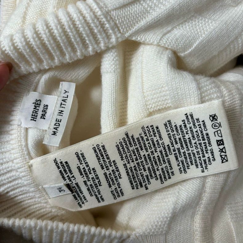 Hermes Hermes White Cashmere Hooded Coat Size US XS / EU 42 / 0 - 5 Thumbnail