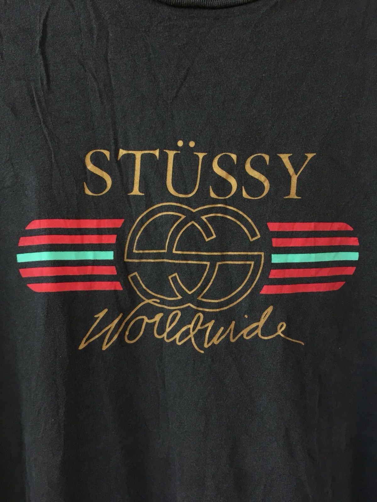 Stussy Gucci Worldwide Big Logo Spell Out Tops