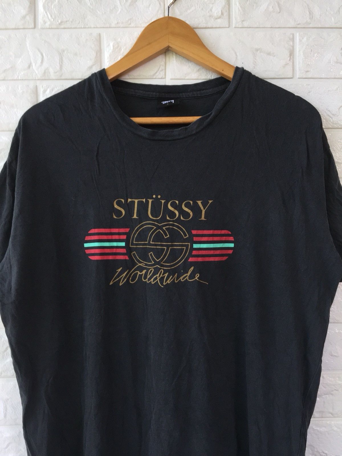 Stussy Stussy Gucci Worldwide Big Logo Spell Out Size US M / EU 48-50 / 2 - 2 Thumbnail