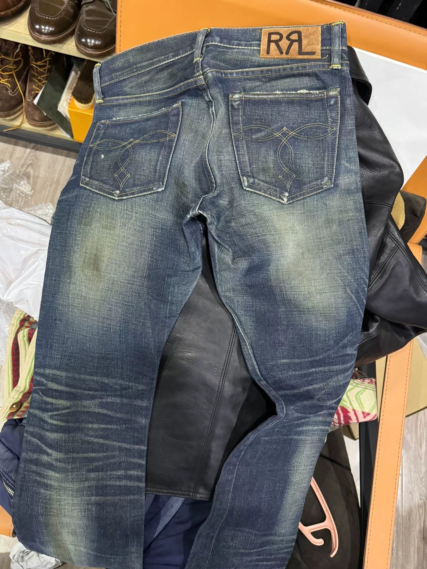 RRL Ralph Lauren RRL Classic Blue Denim Pants Size US 29 - 4 Thumbnail
